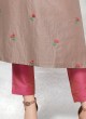 Resham Work Floral Motifs Pant Style Suit